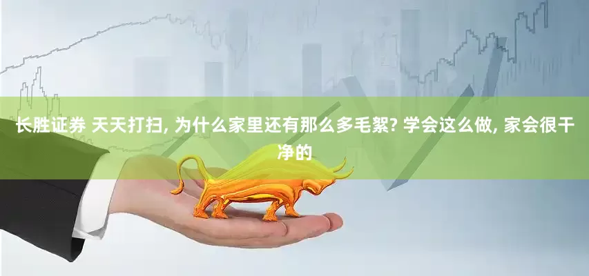 长胜证券 天天打扫, 为什么家里还有那么多毛絮? 学会这么做, 家会很干净的